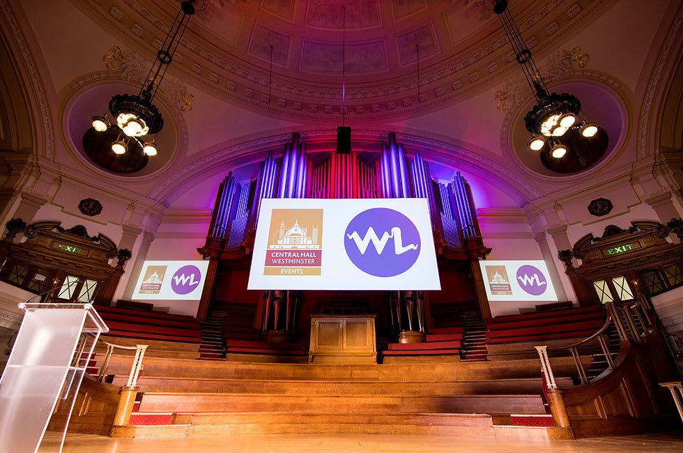 The Great Hall with it's three screens set-up