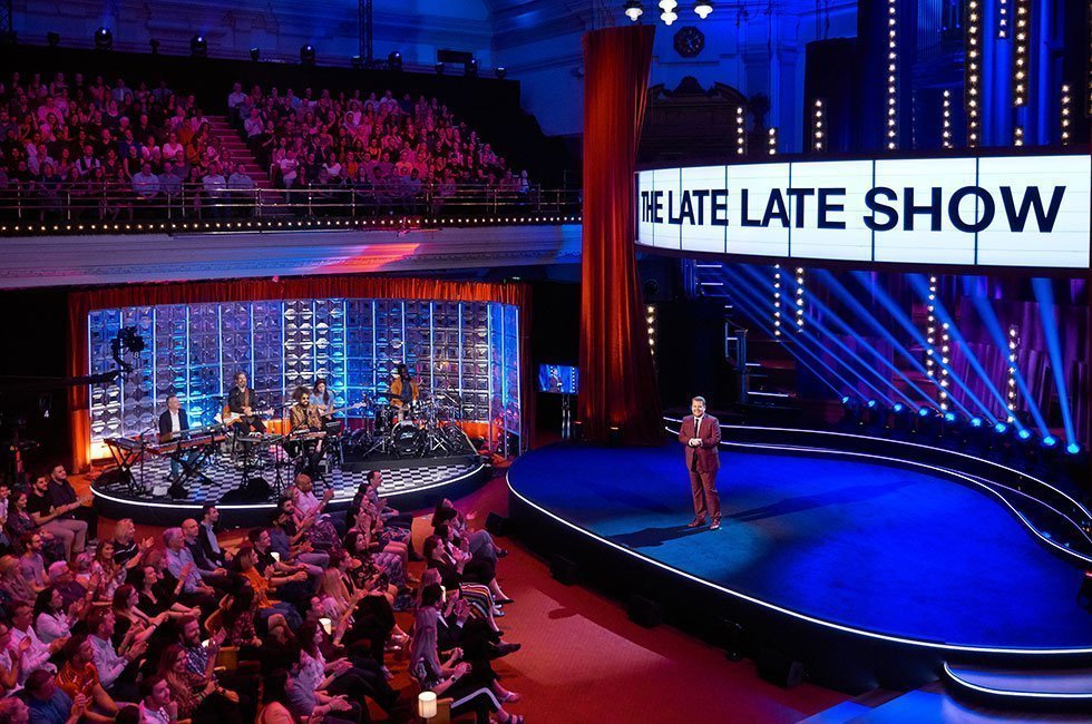 Stage set for the live broadcast of the Late Late Show at Central Hall Westminster