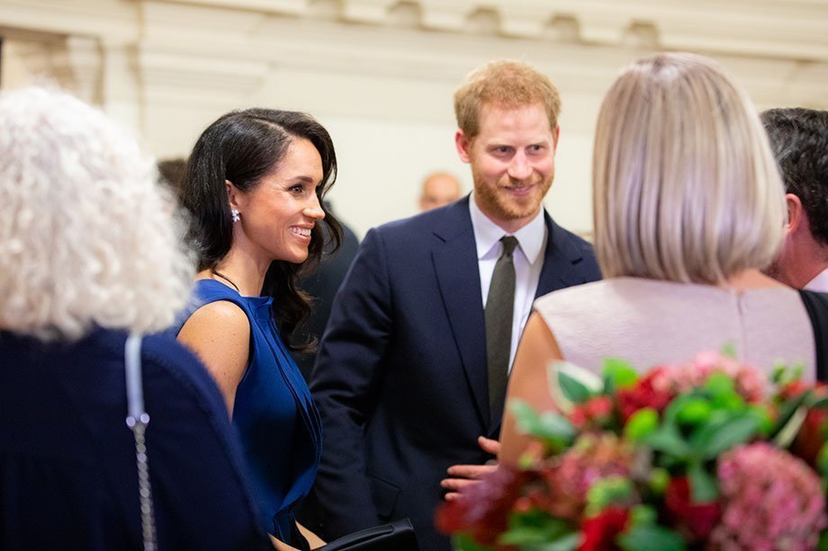 Royals Megan and Harry attending an event at Central Hall Westminster