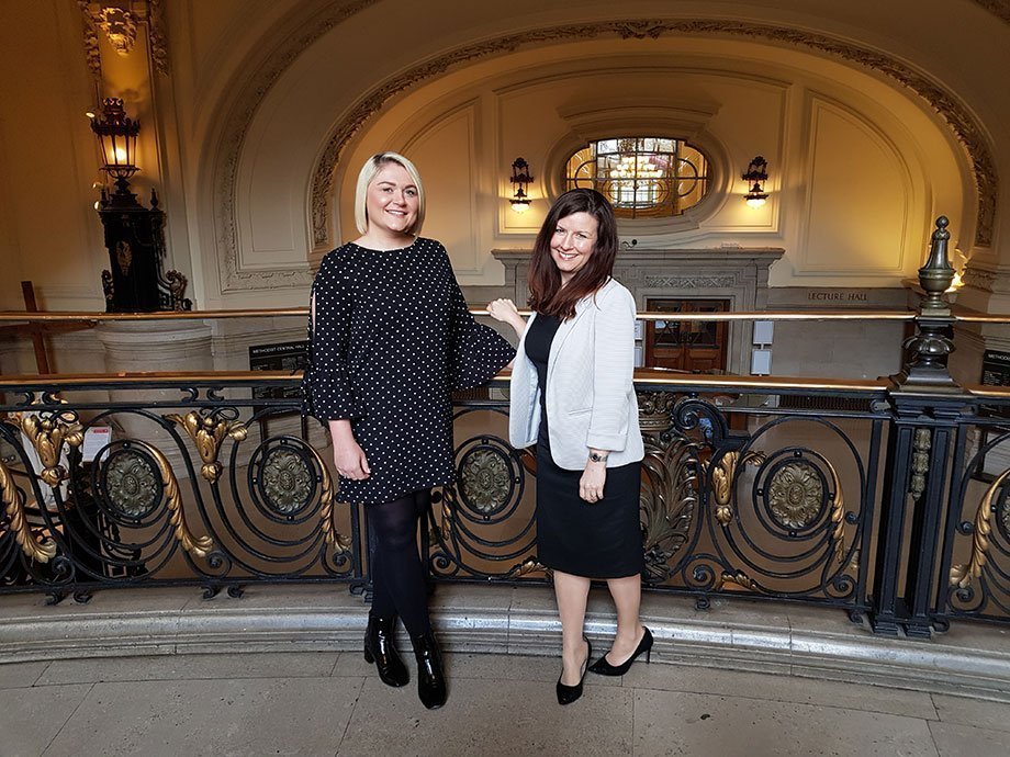 Two most recent members of the sales team at Central Hall Westminster