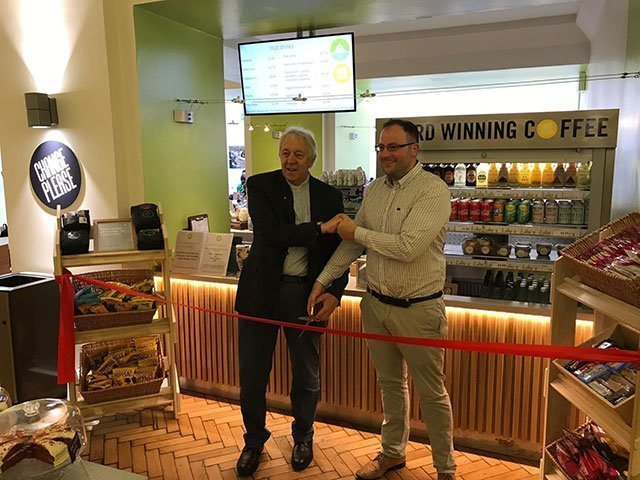 Ribbon cutting for cafe at Central Hall Westminster