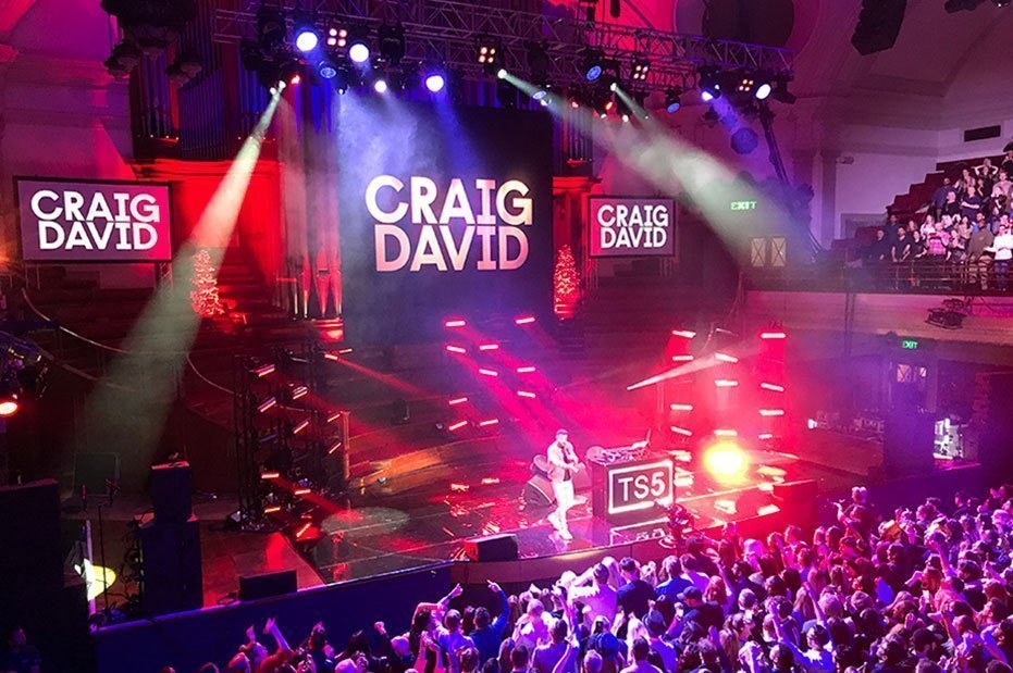 Craig David New Years Eve 2019/2020 live music concert at London events venue, Central Hall Westminster